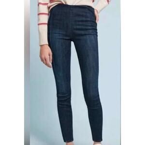 Pilcro x Anthropologie Dark Blue High-Rise Denim Legging Skinny Jeans 27